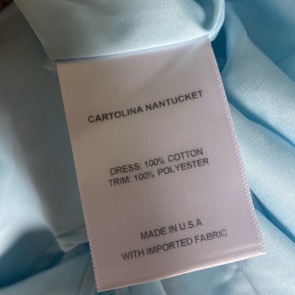 Cartonlina Nantucket Isabella Embroidered Eyelet Dress XS Spun Sugar Light Blue - Picture 6 of 6